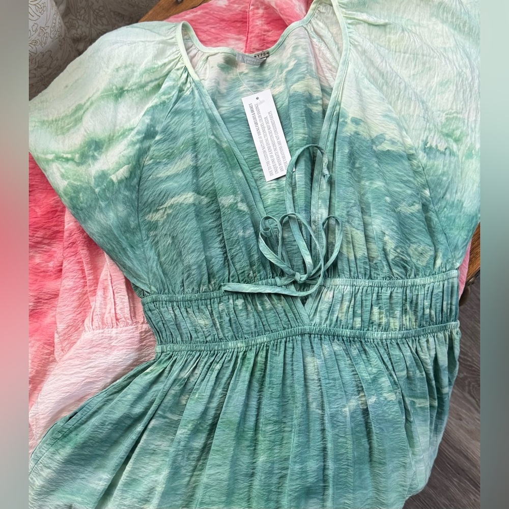 YFB Mara Maxi Dress in Everglade Paintbrush Wash - Picture 10 of 12